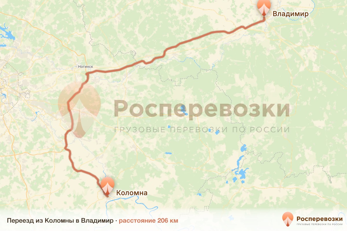 Переезд Коломна Владимир