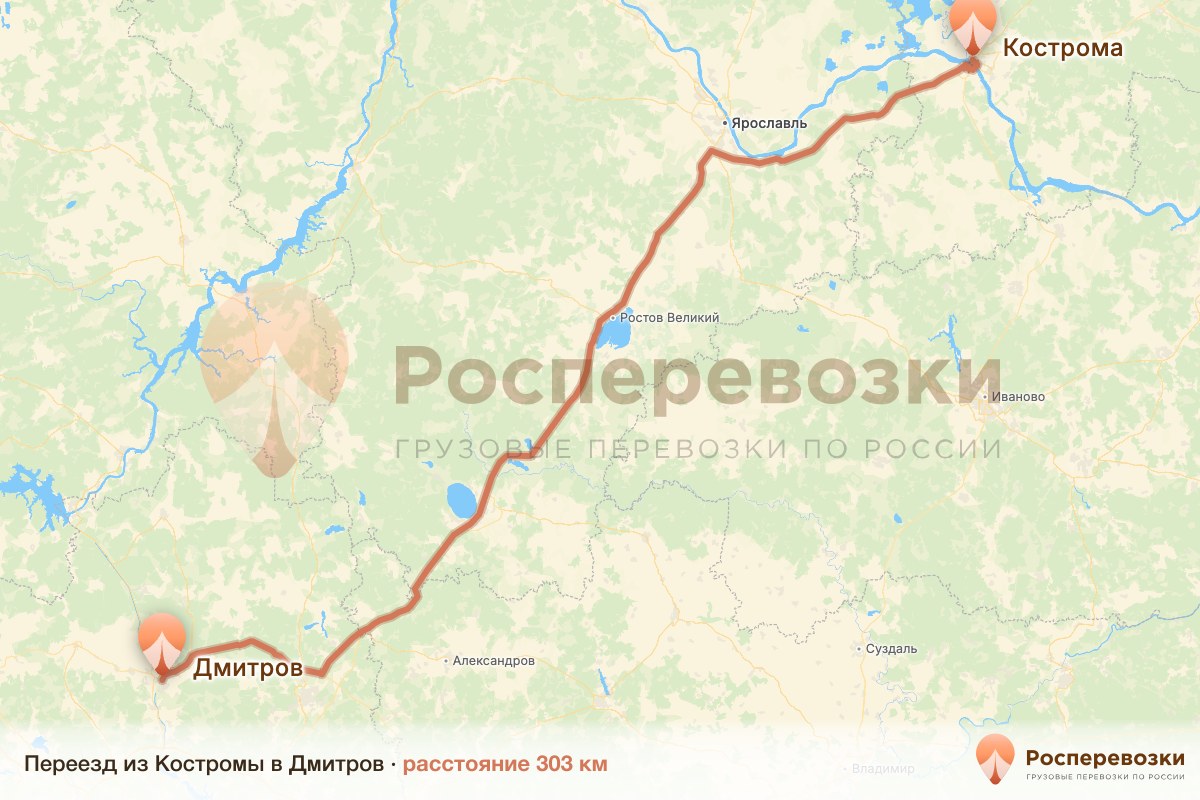 Переезд Кострома Дмитров