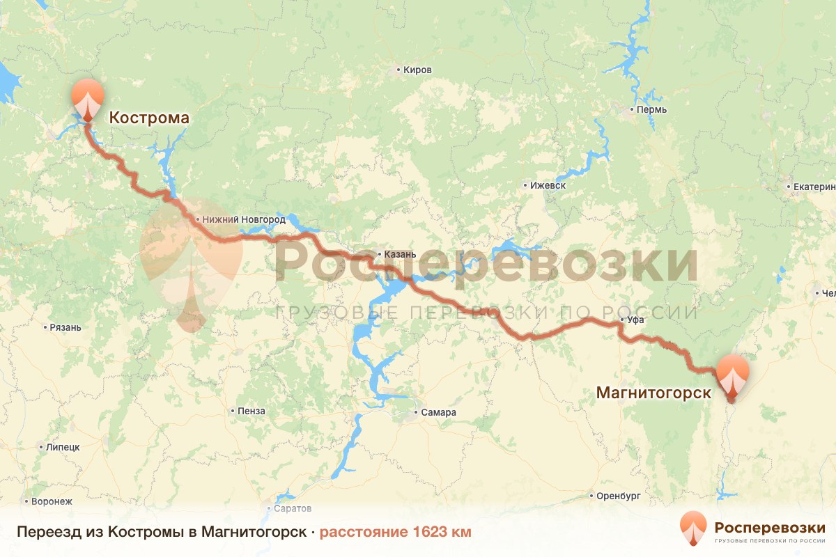 Переезд Кострома Магнитогорск