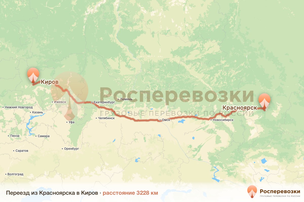 Переезд Красноярск Киров
