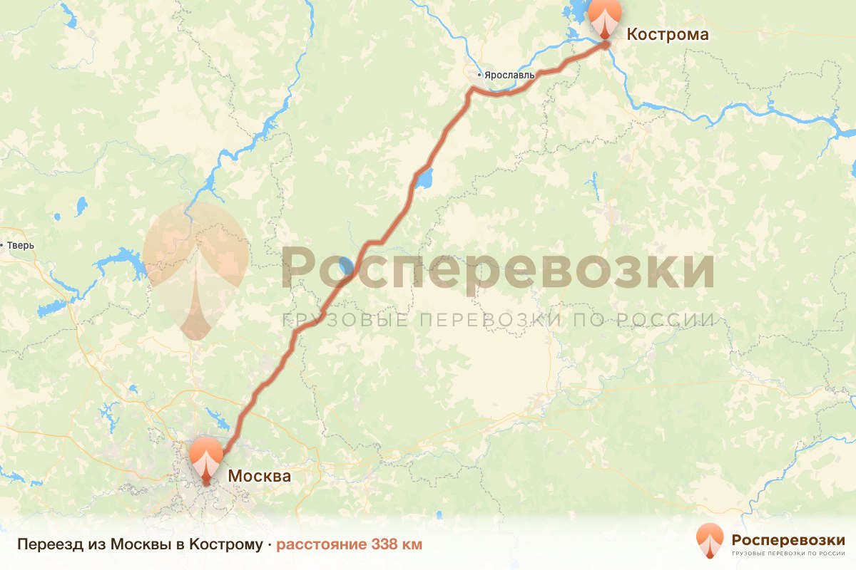 Переезд Москва Кострома