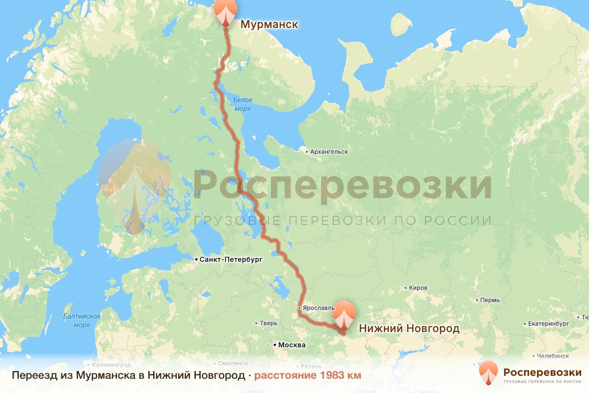 Переезд Мурманск Нижний Новгород