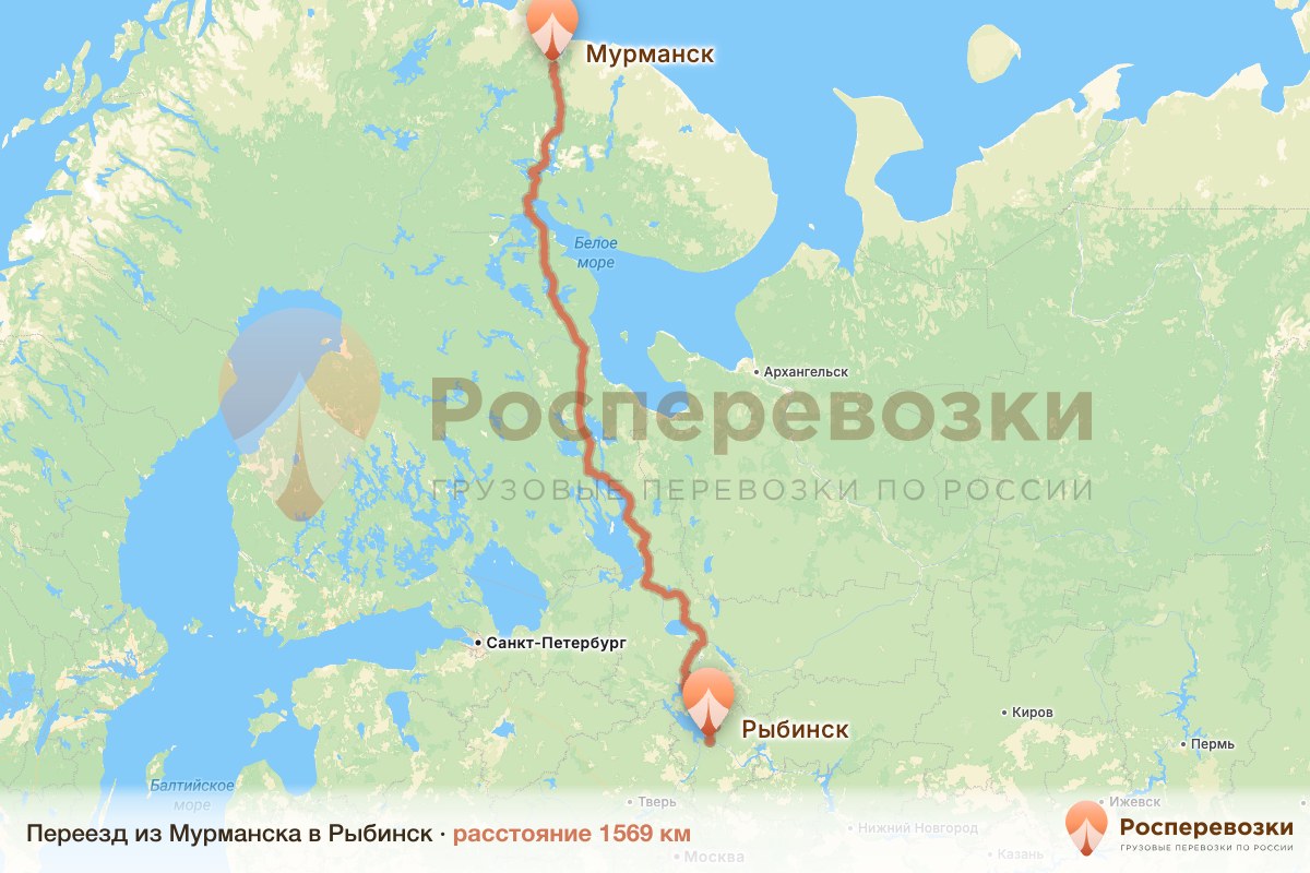 Переезд Мурманск Рыбинск
