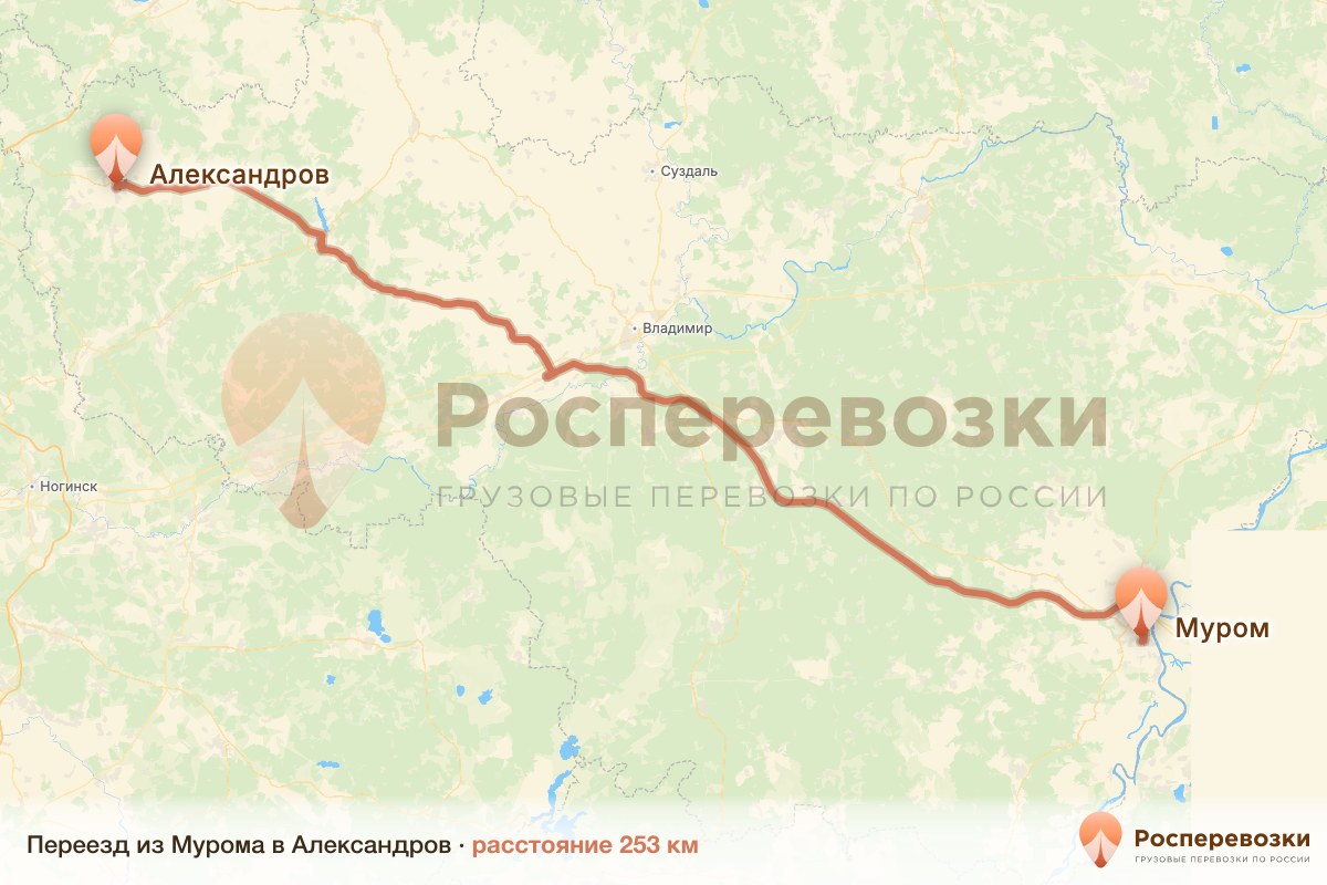 Переезд Муром Александров