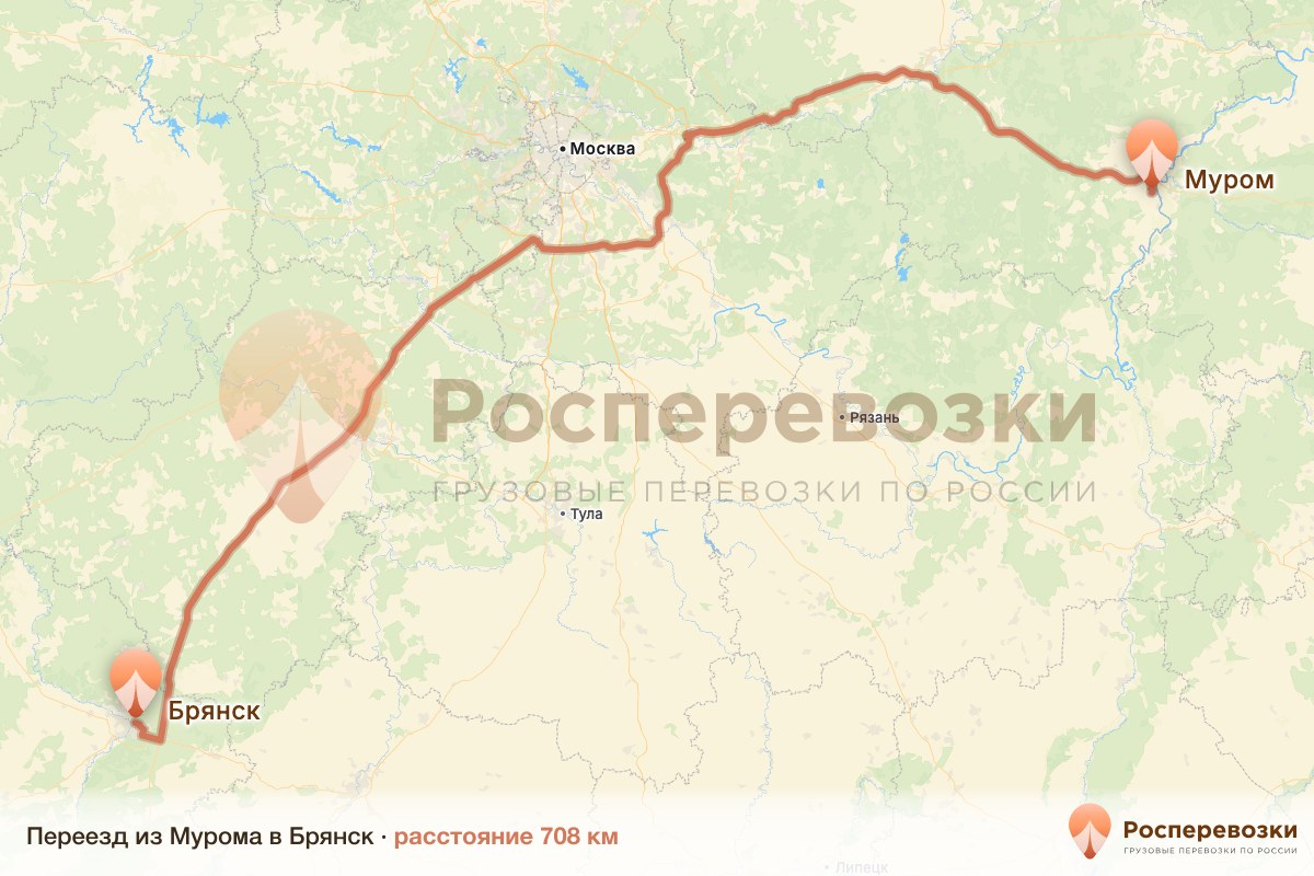 Переезд Муром Брянск
