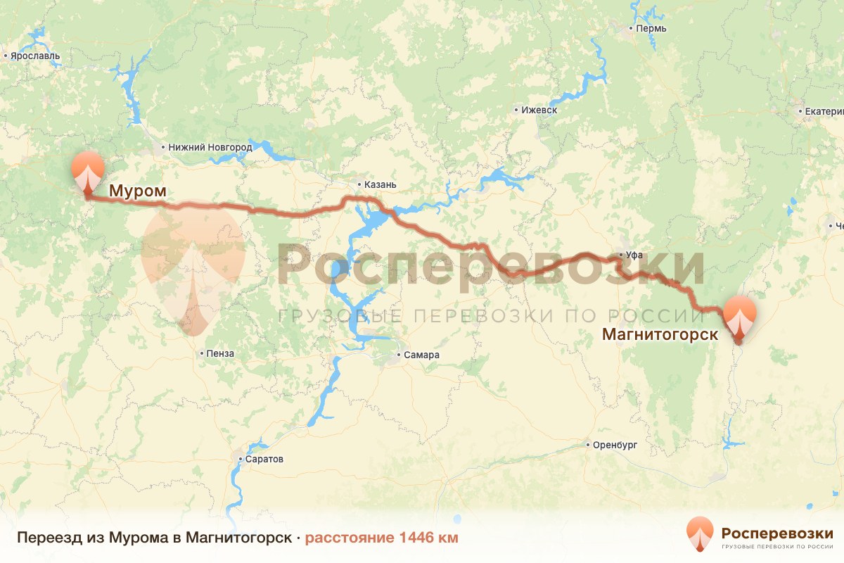Переезд Муром Магнитогорск
