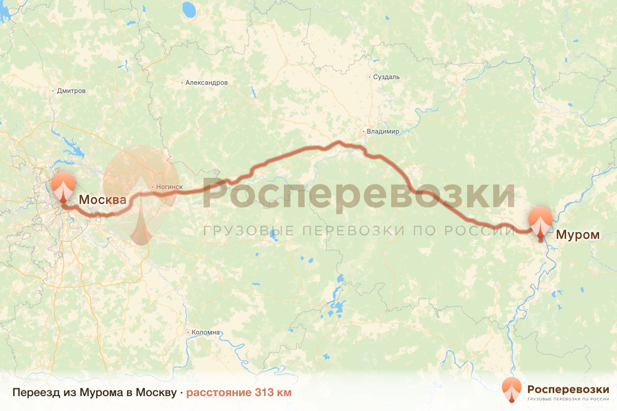 Переезд Муром Москва