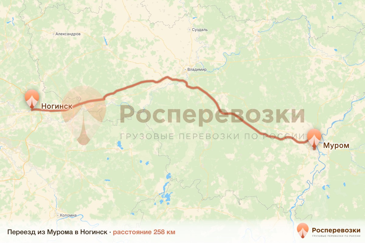 Переезд Муром Ногинск