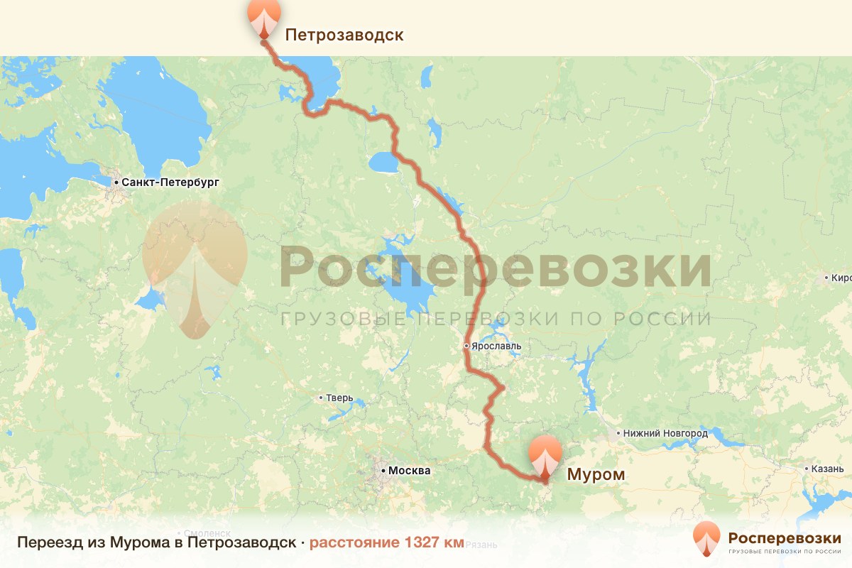 Переезд Муром Петрозаводск