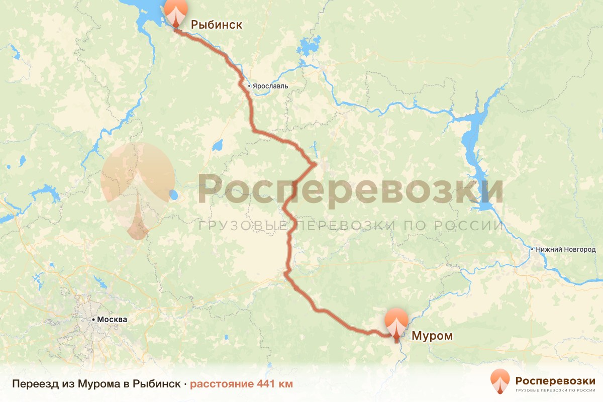 Переезд Муром Рыбинск