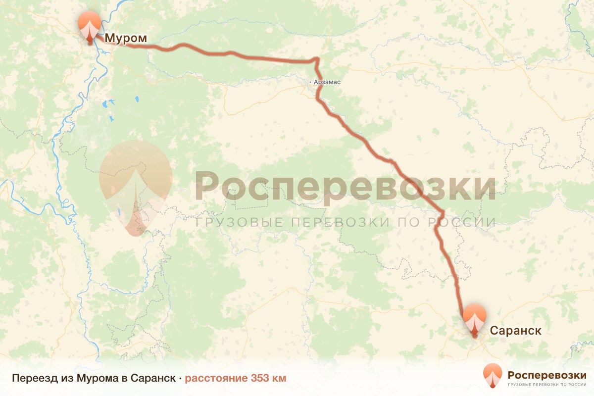 Переезд Муром Саранск