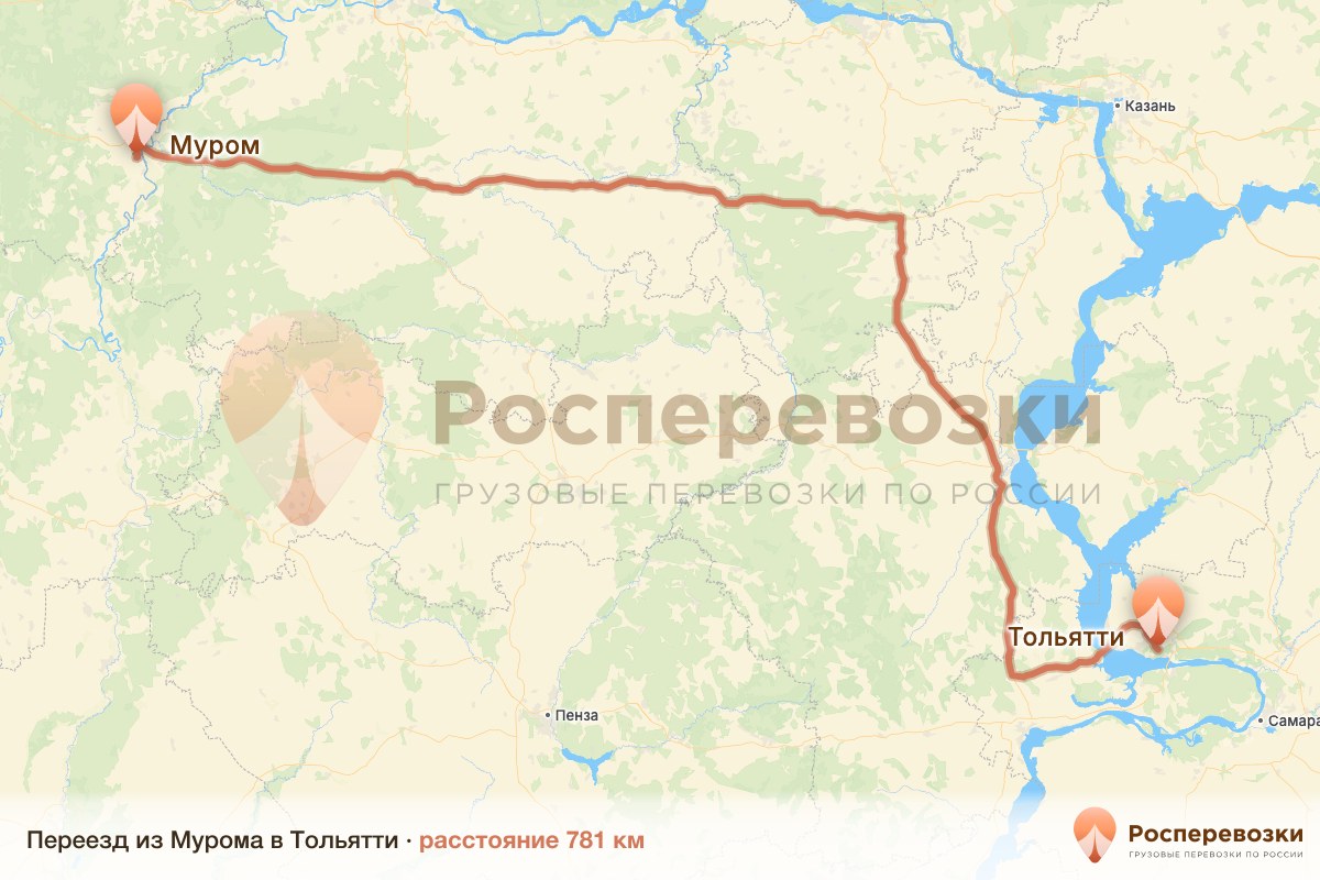 Переезд Муром Тольятти
