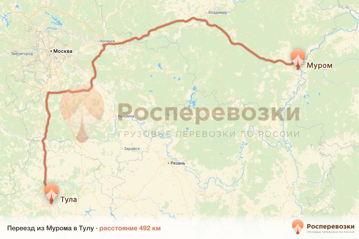 Переезд Муром Тула