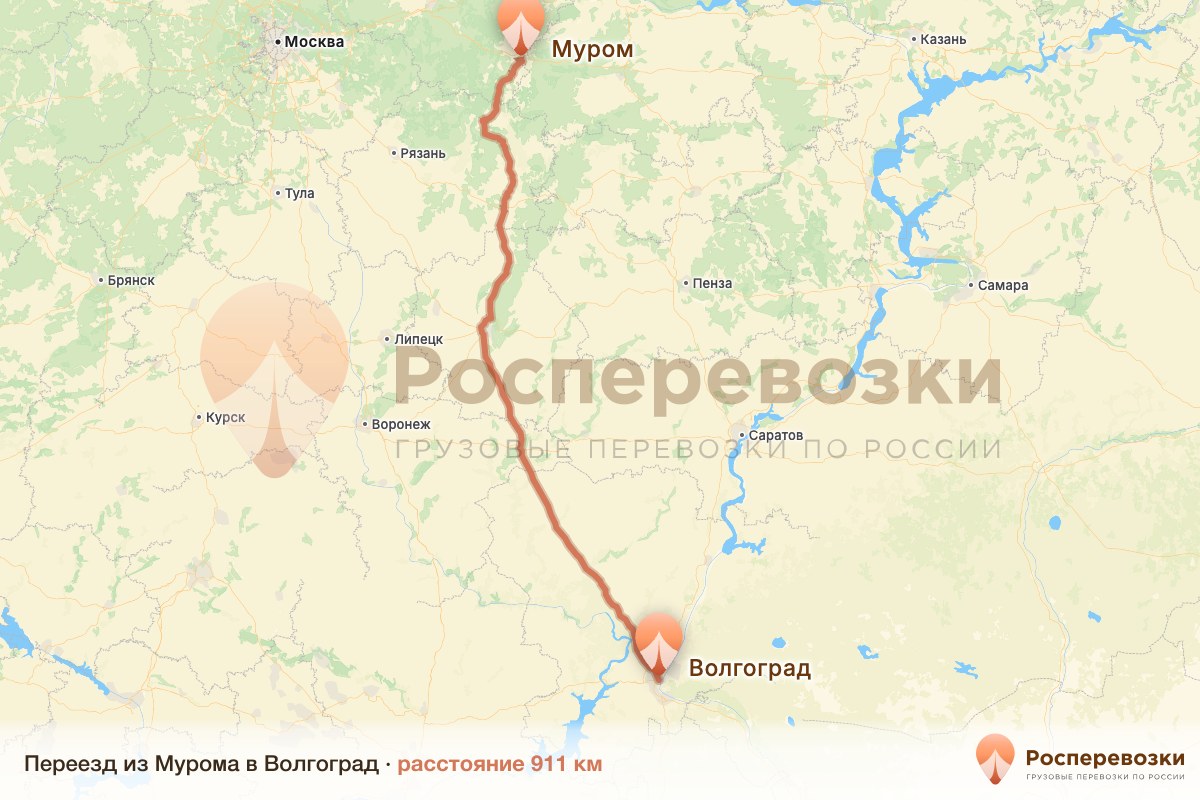 Переезд Муром Волгоград