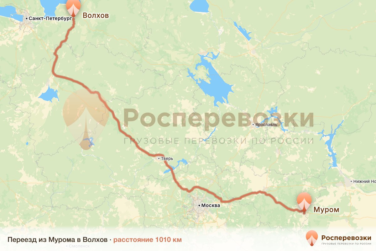 Переезд Муром Волхов
