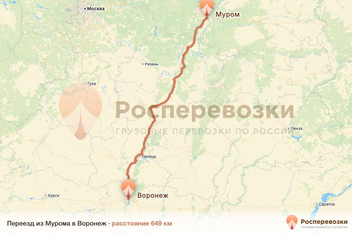 Переезд Муром Воронеж