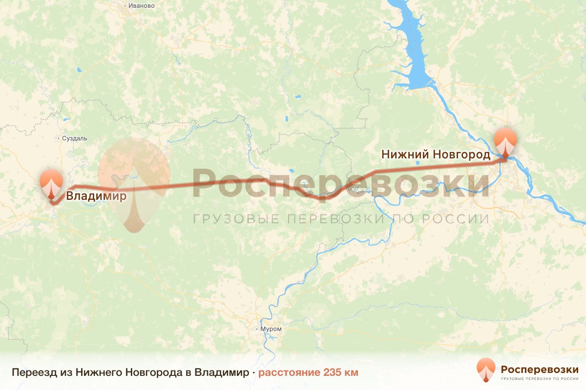 Переезд Нижний Новгород Владимир