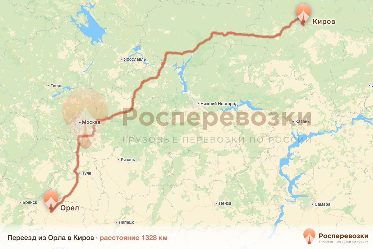Переезд Орел Киров