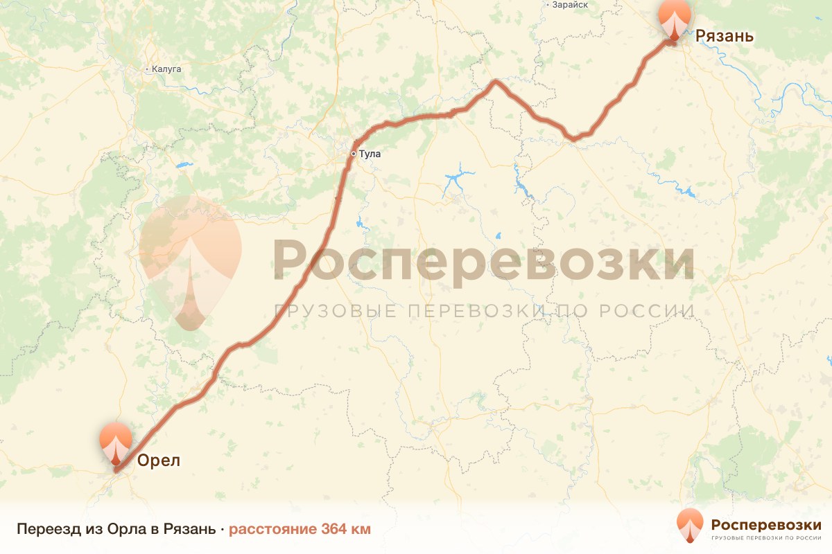 Переезд Орел Рязань