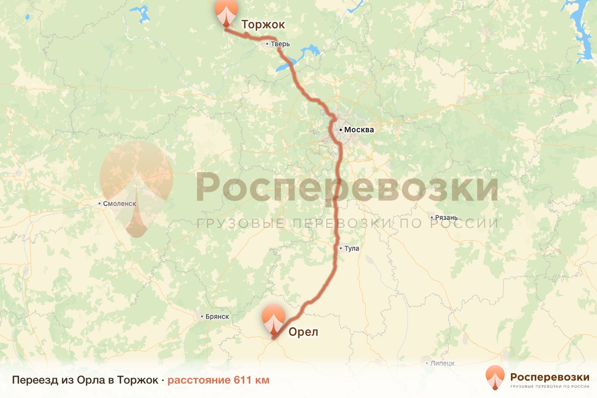 Переезд Орел Торжок