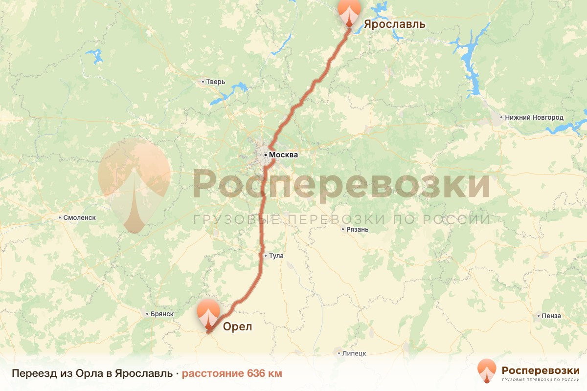 Переезд Орел Ярославль