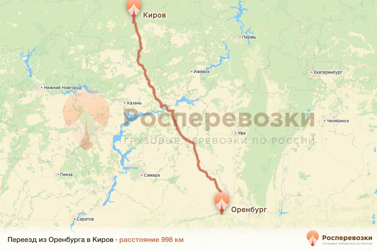 Переезд Оренбург Киров