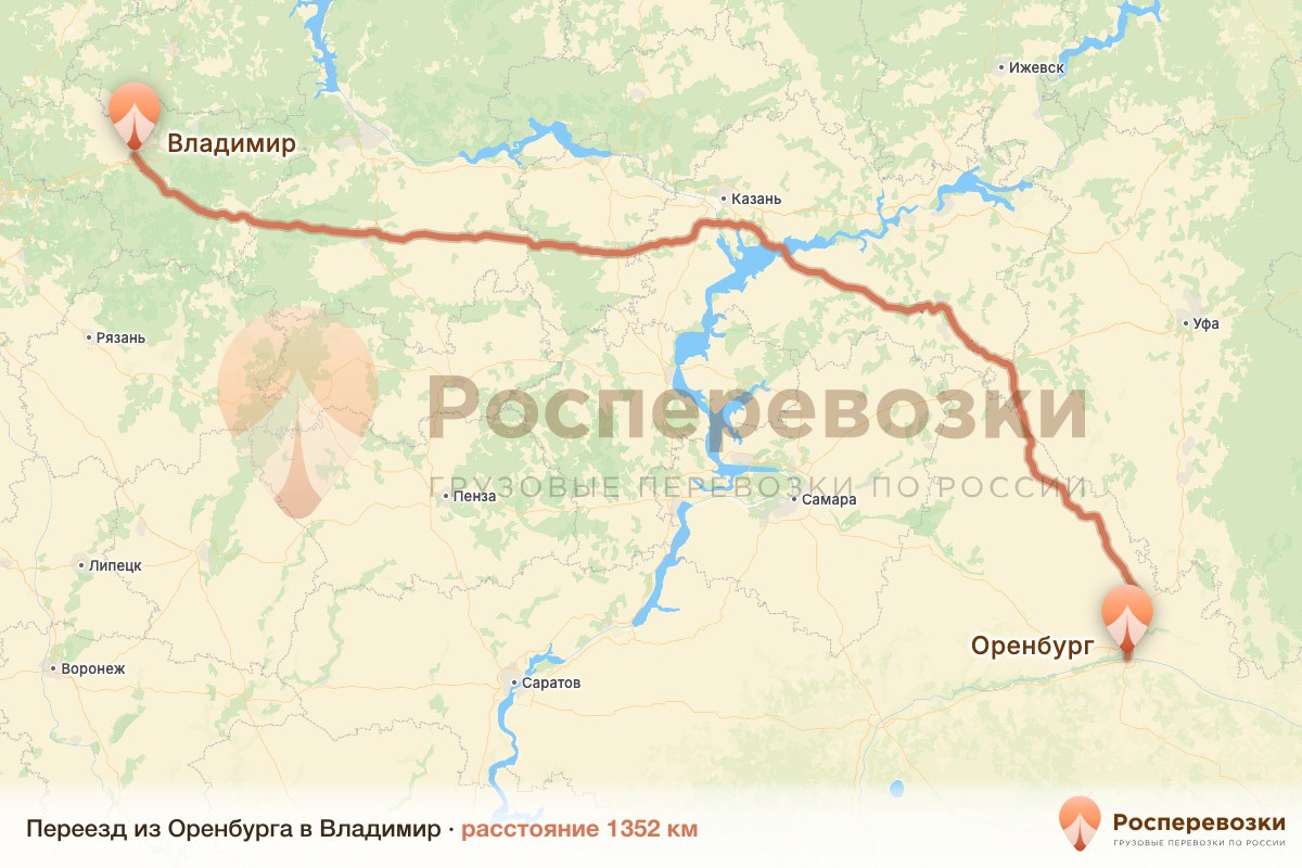 Переезд Оренбург Владимир
