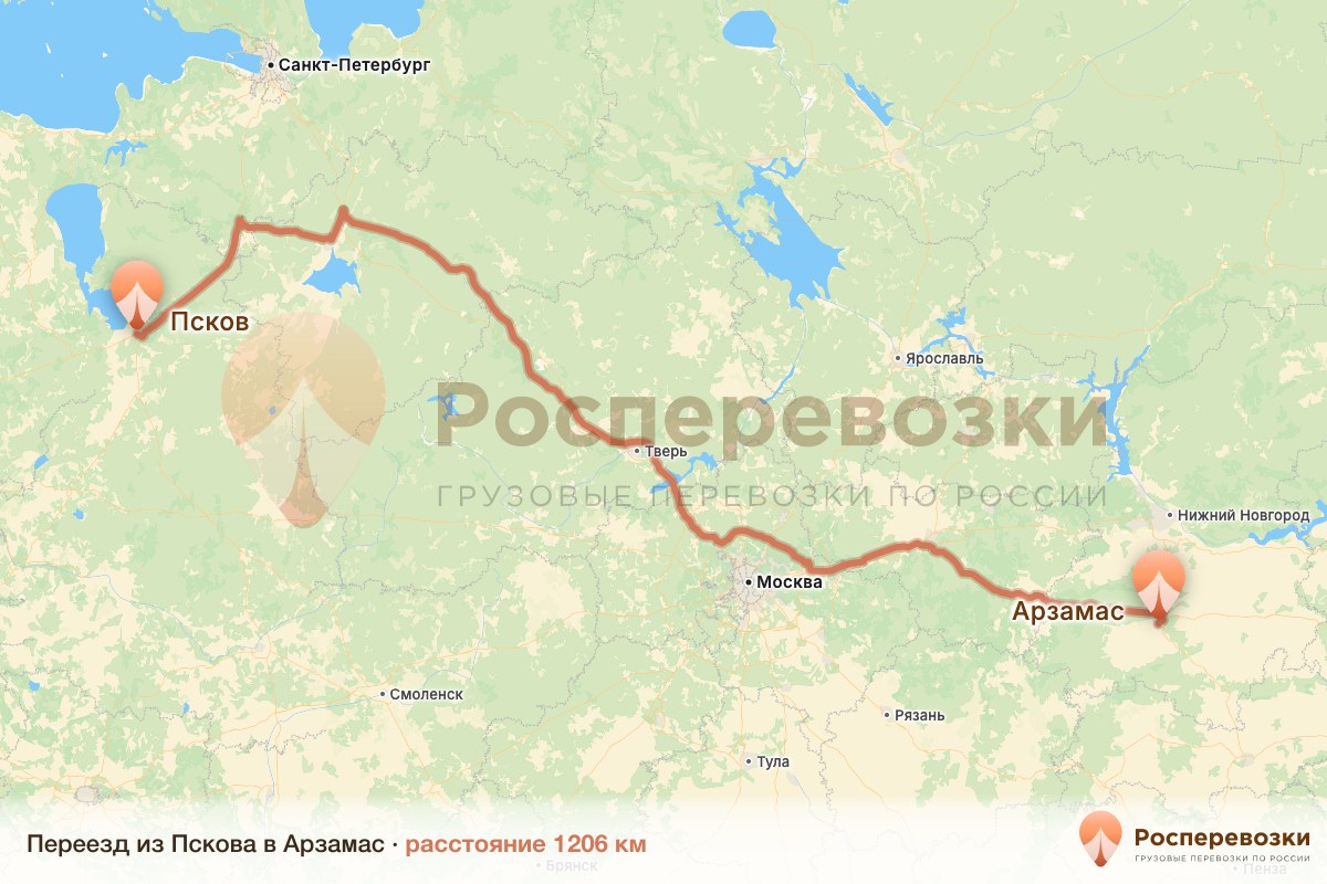 Переезд Псков Арзамас