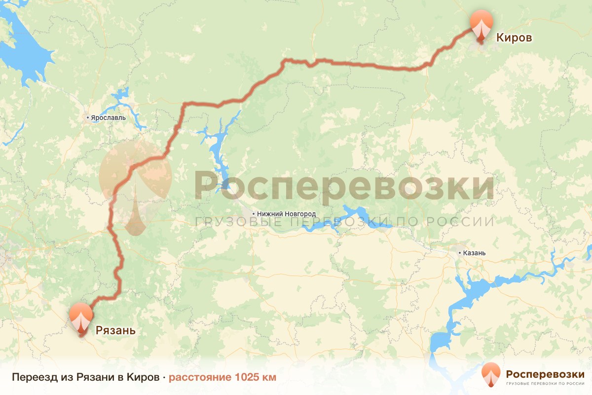 Переезд Рязань Киров