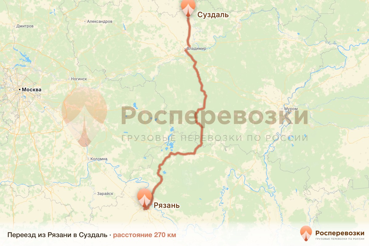 Переезд Рязань Суздаль