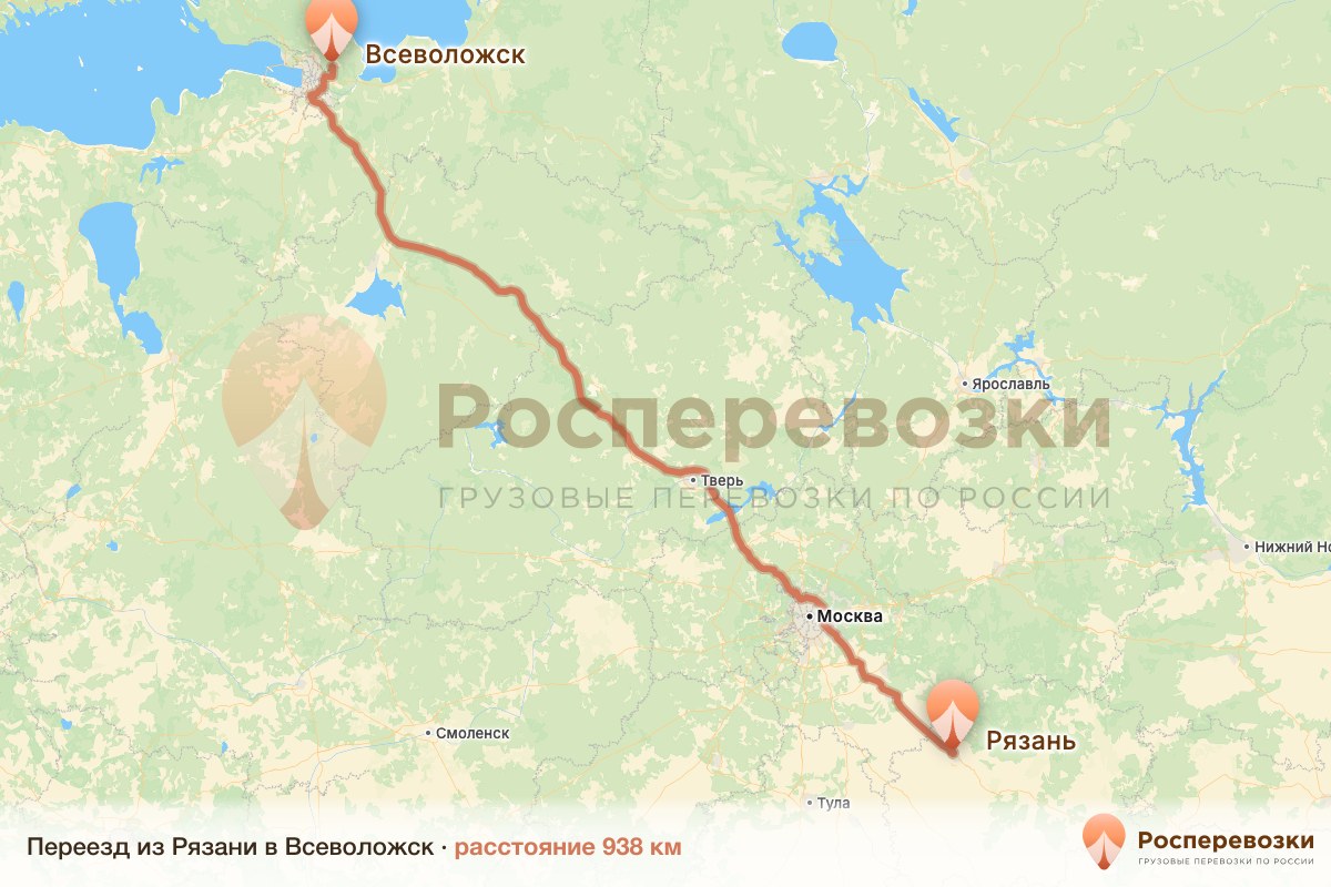 Переезд Рязань Всеволожск
