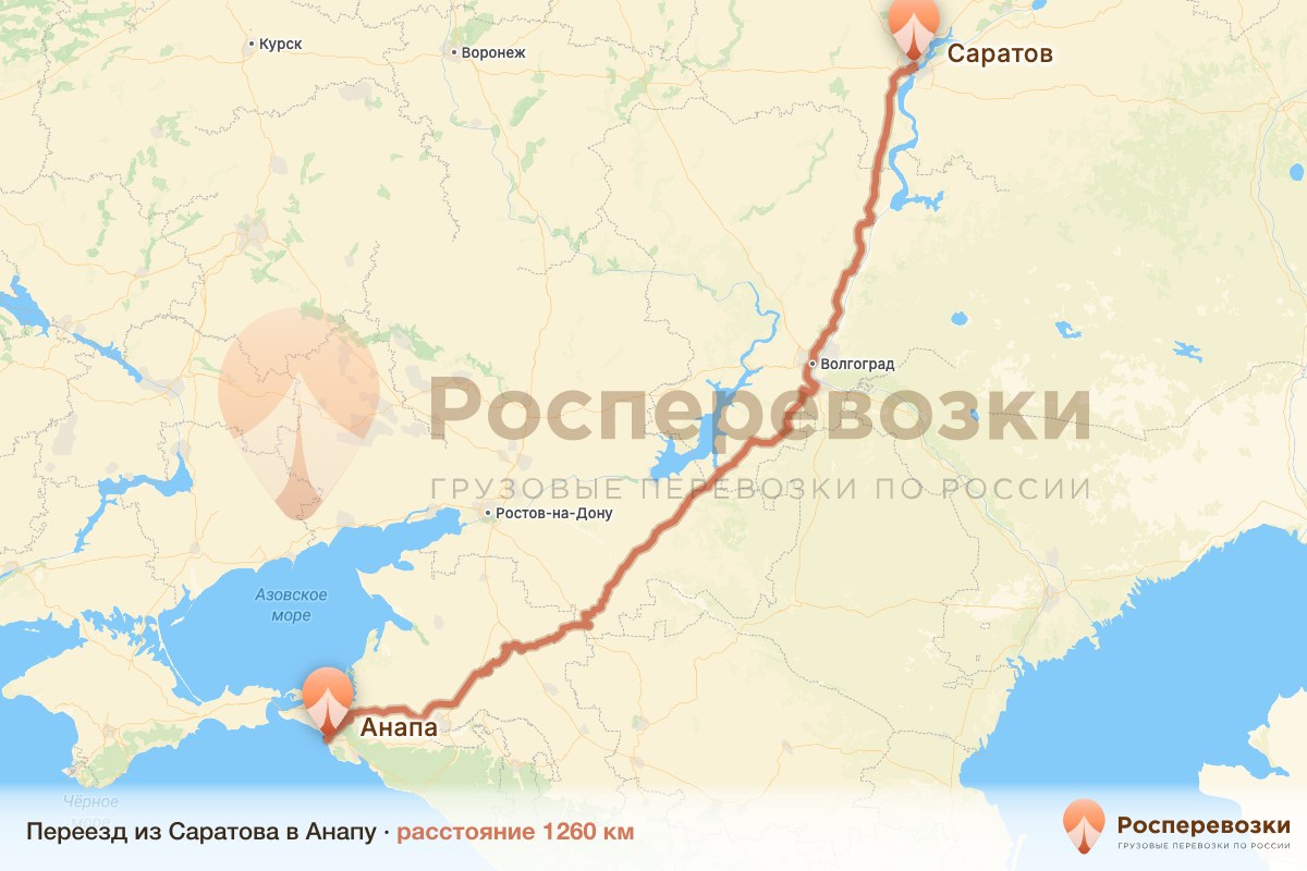 Переезд Саратов Анапа