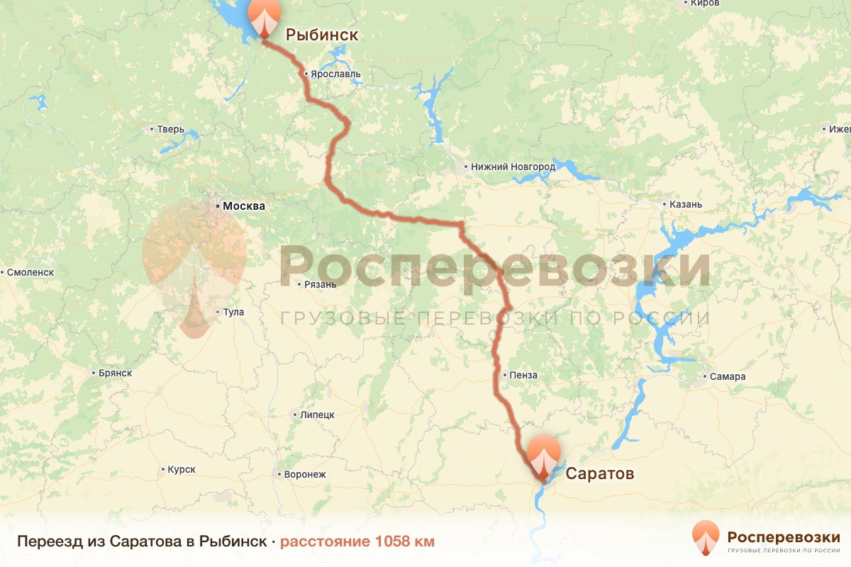 Переезд Саратов Рыбинск