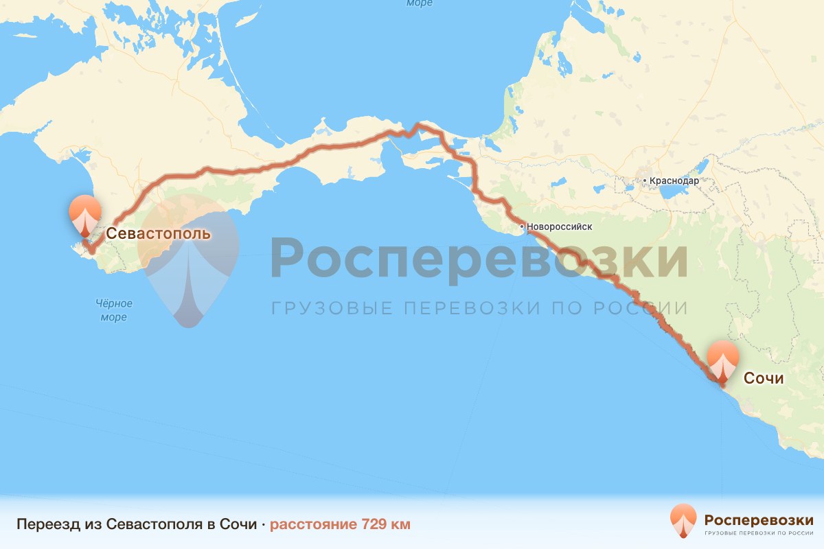 Переезд Севастополь Сочи