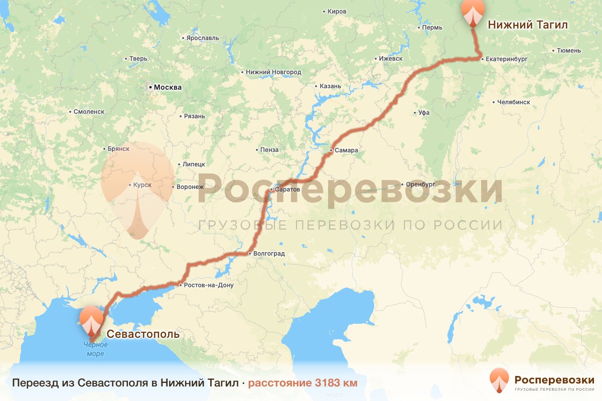 Переезд Севастополь Нижний Тагил