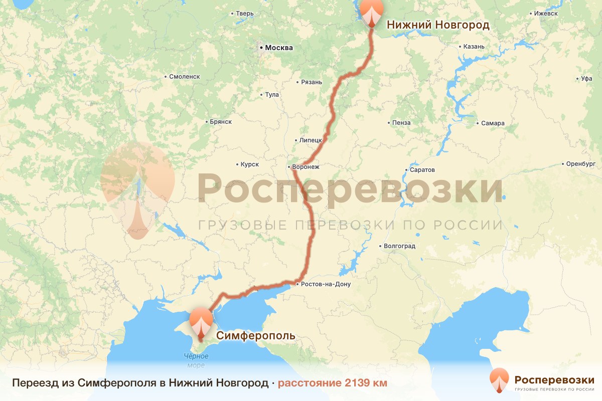 Переезд Симферополь Нижний Новгород