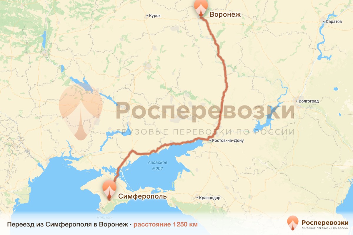 Переезд Симферополь Воронеж