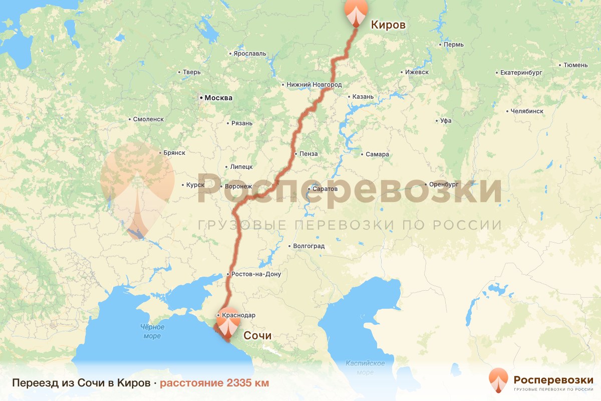 Переезд Сочи Киров