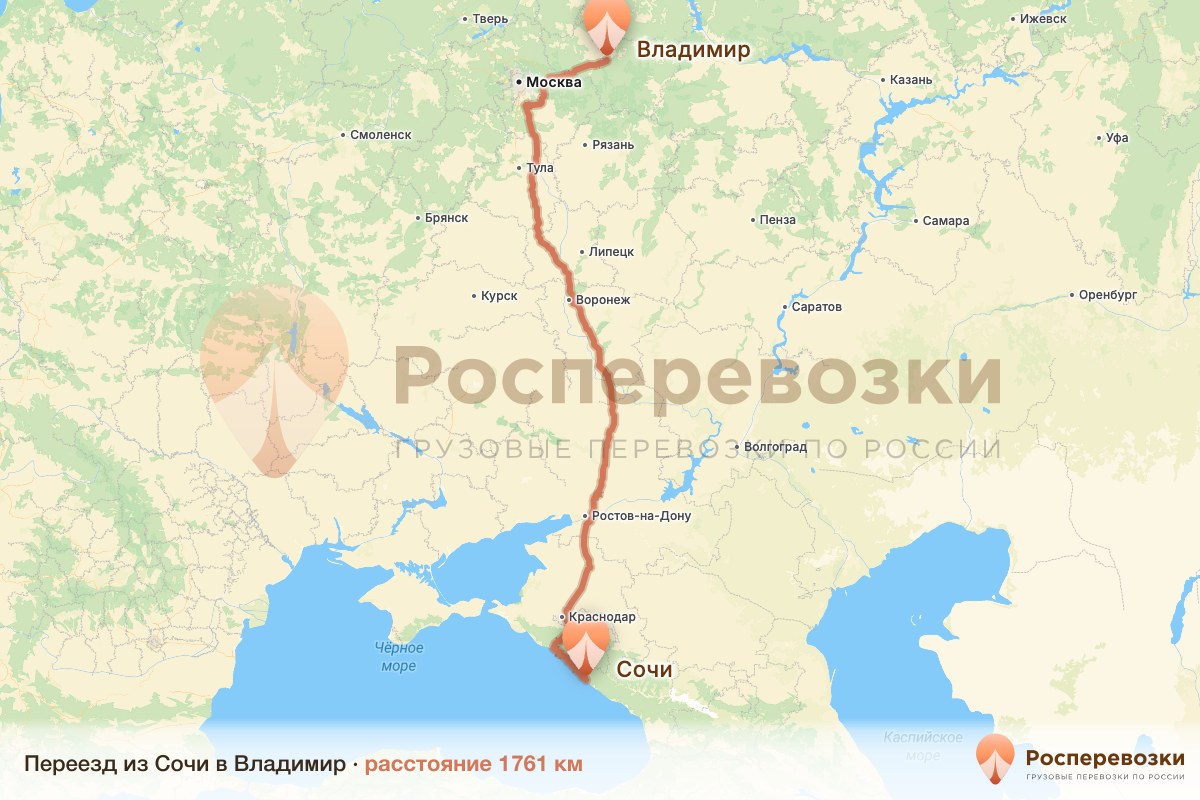 Переезд Сочи Владимир