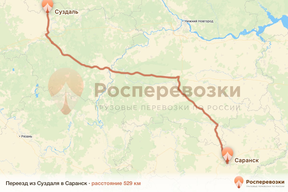 Переезд Суздаль Саранск