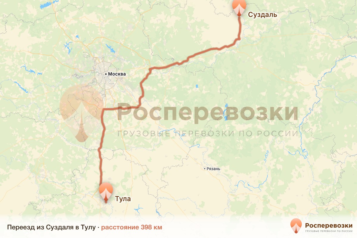 Переезд Суздаль Тула