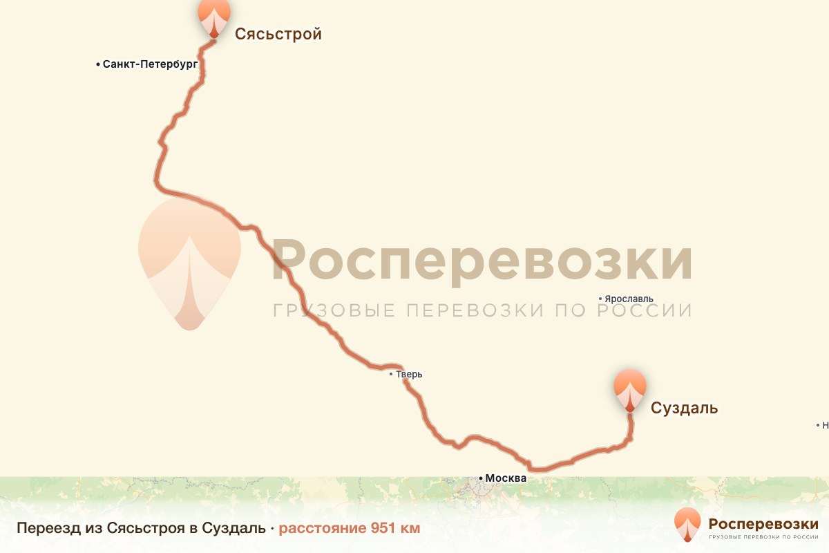 Переезд Сясьстрой Суздаль