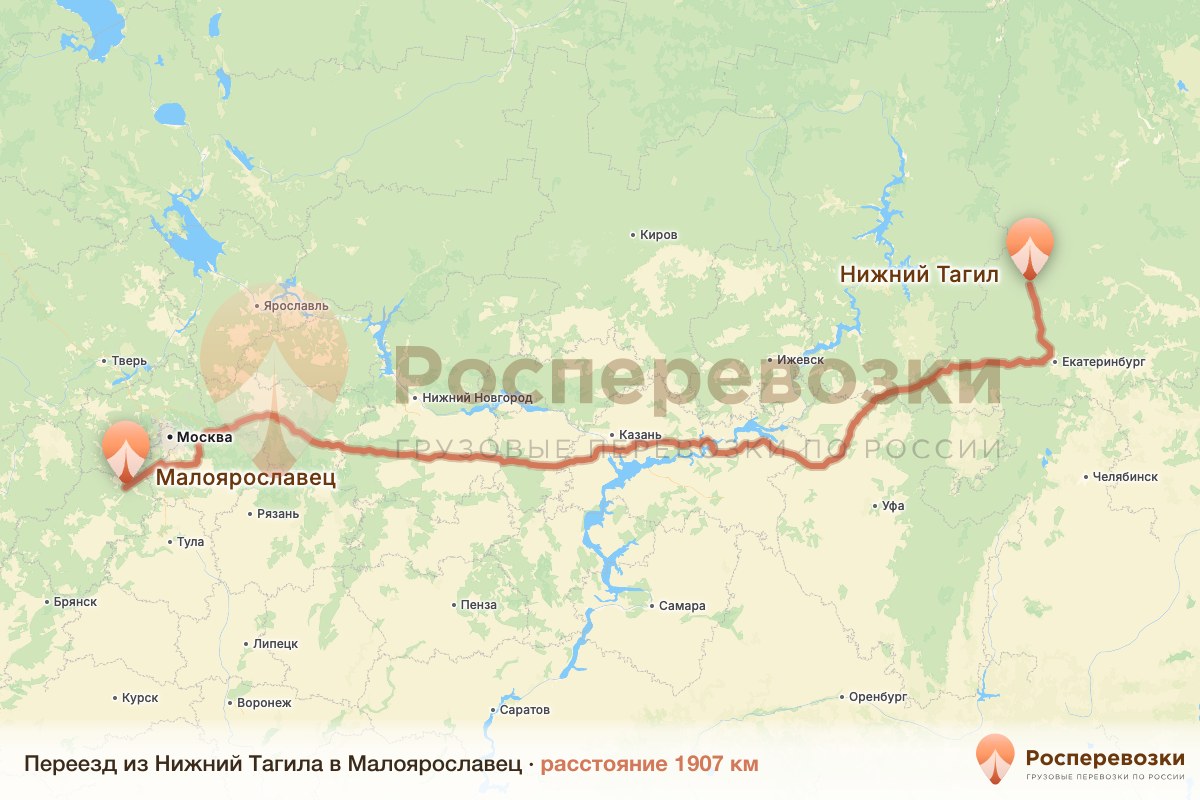Переезд Нижний Тагил Малоярославец