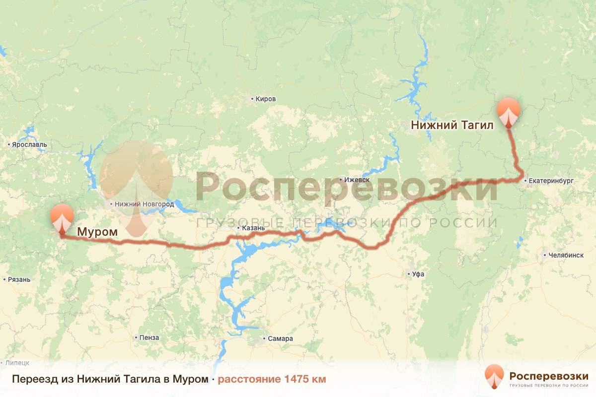 Переезд Нижний Тагил Муром