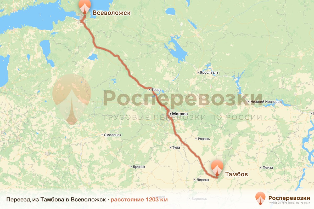 Переезд Тамбов Всеволожск