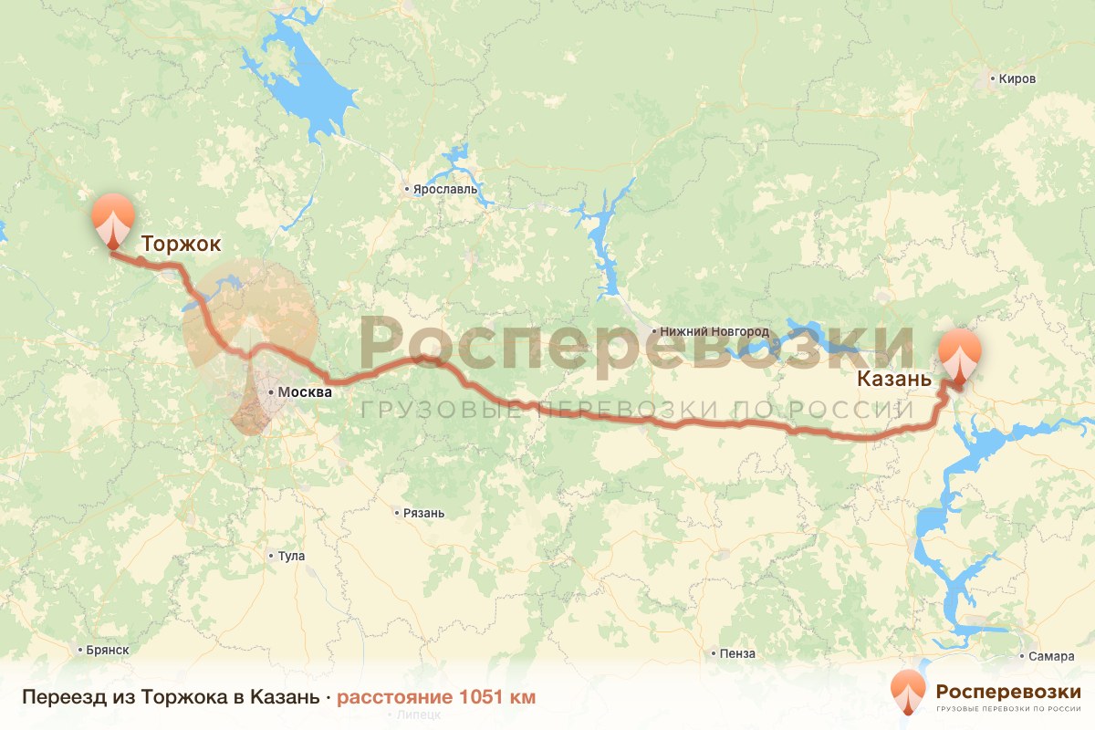 Переезд Торжок Казань