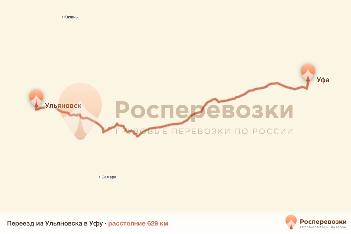 Переезд Ульяновск Уфа