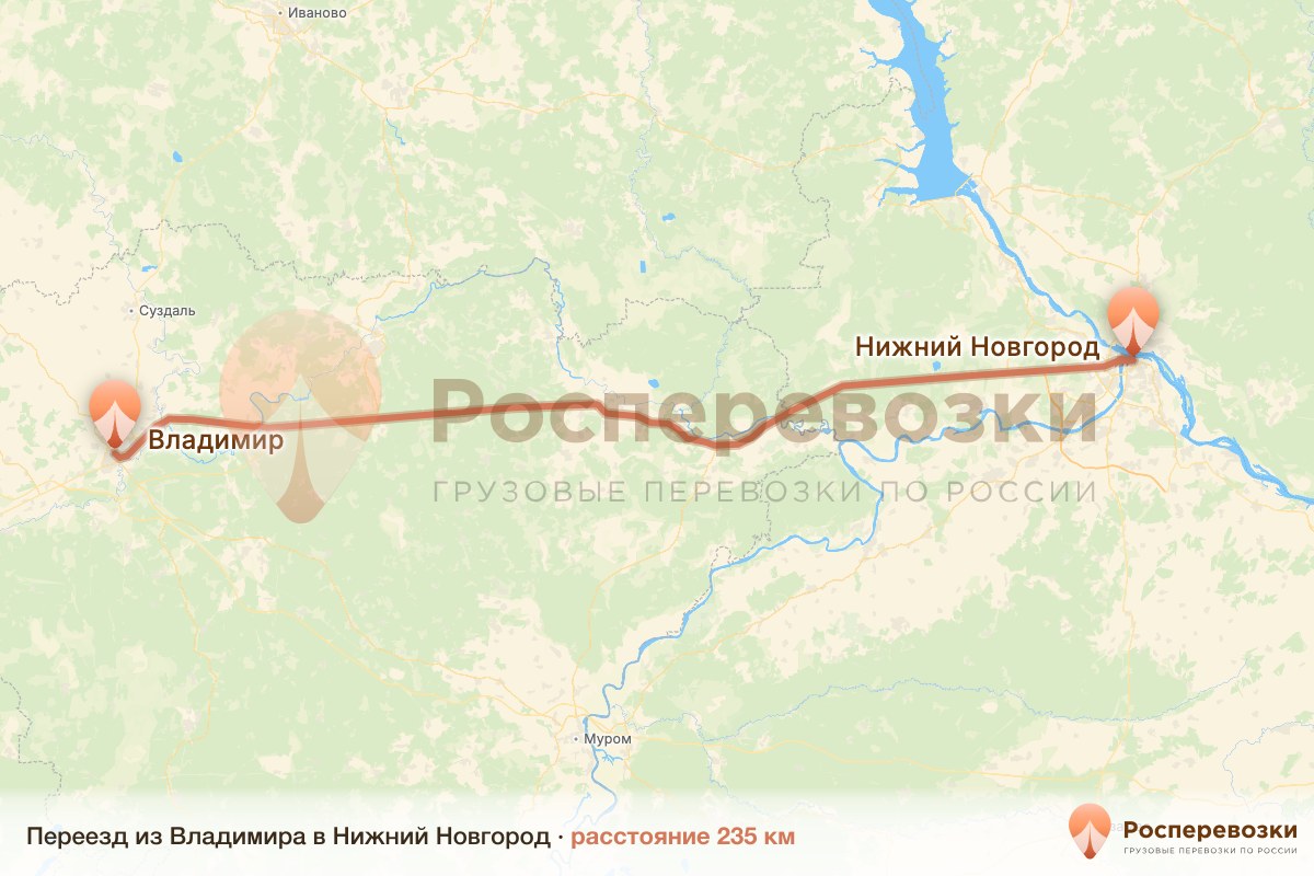 Переезд Владимир Нижний Новгород