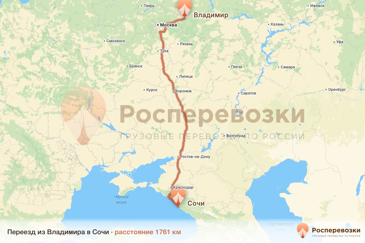 Переезд Владимир Сочи
