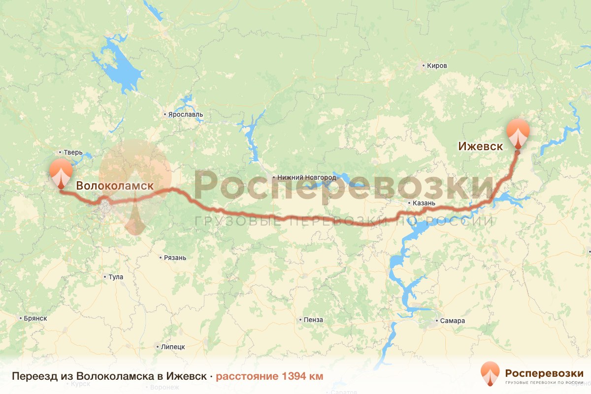 Переезд Волоколамск Ижевск